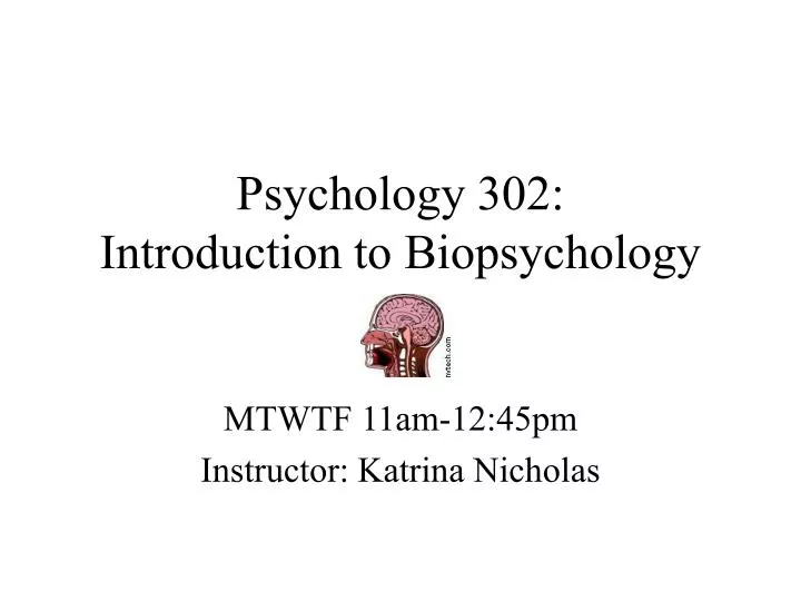 psychology 302 introduction to biopsychology