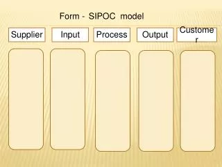 Form - SIPOC model