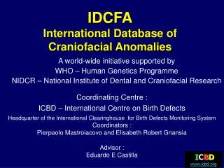 IDCFA Internationa l Database of Craniofacial Anomalies