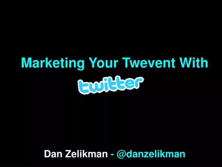 marketing your twevent with