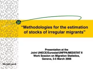 “Methodologies for the estimation of stocks of irregular migrants&quot;