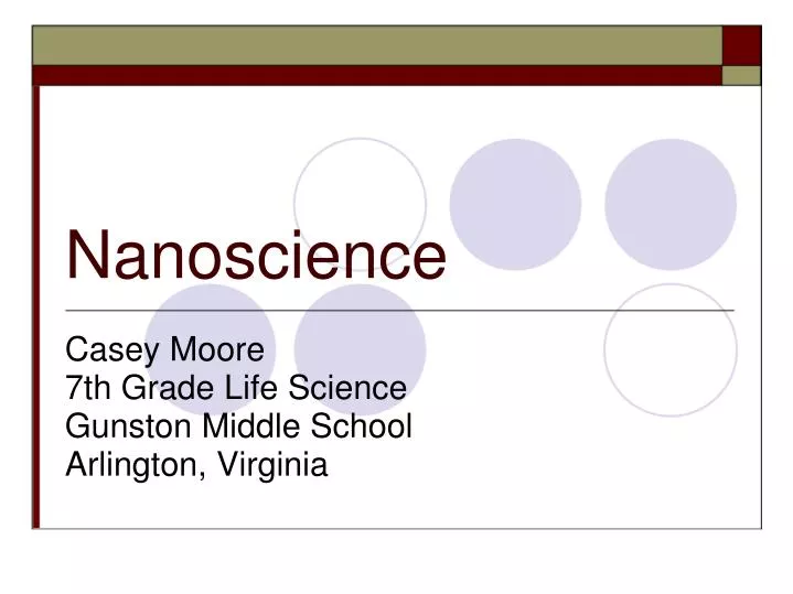 nanoscience