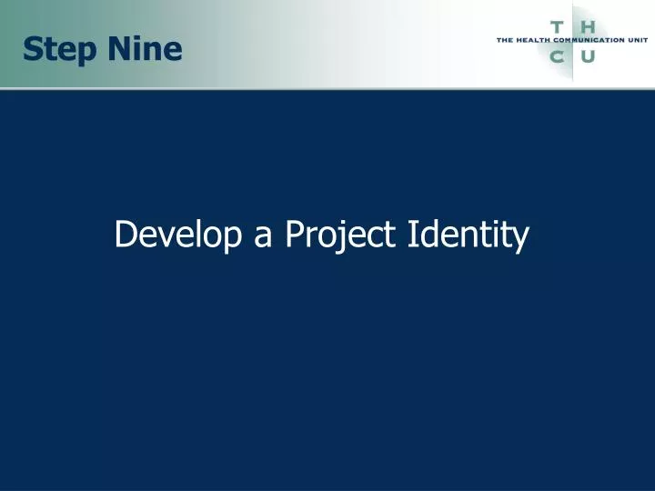 develop a project identity
