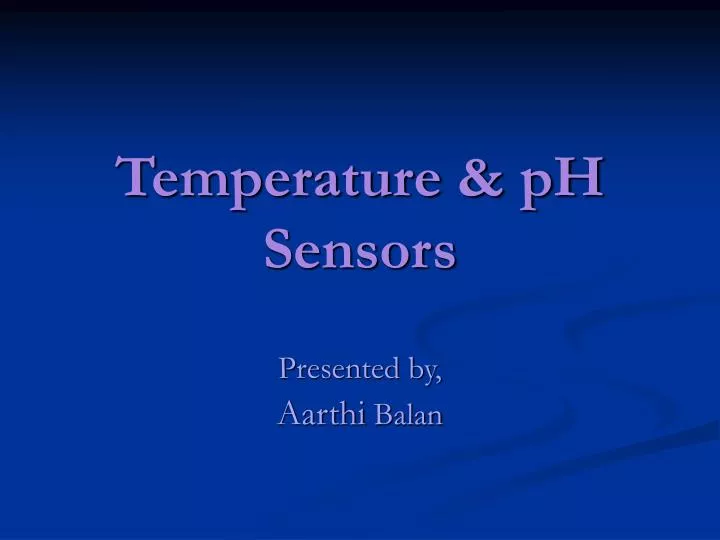temperature ph sensors