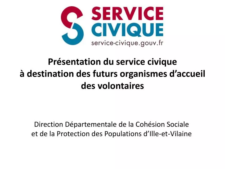 pr sentation du service civique destination des futurs organismes d accueil des volontaires