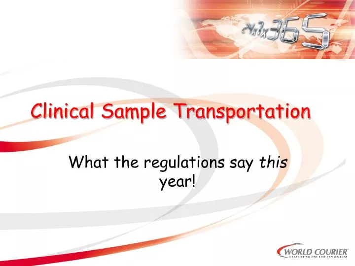 clinical sample transportation