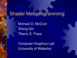 Shader Metaprogramming