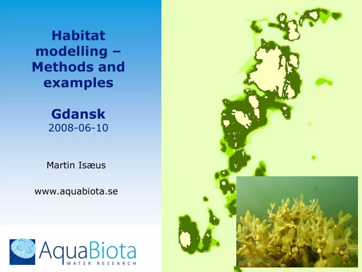 habitat modelling methods and examples gdansk 2008 06 10