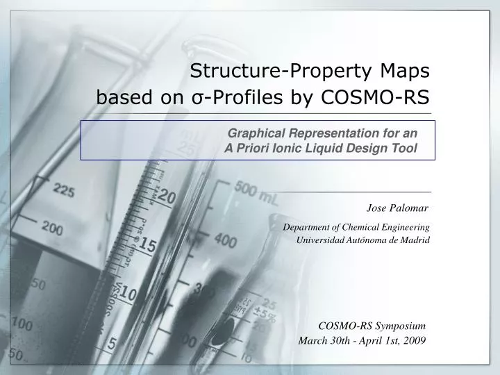 structure property maps based on profiles by cosmo rs