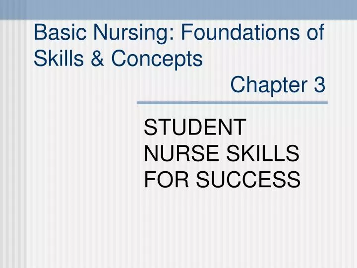 student nurse skills for success