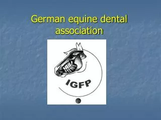 German equine dental association
