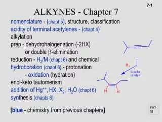 ALKYNES - Chapter 7