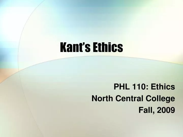 kant s ethics