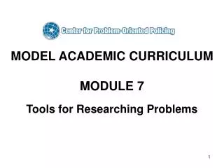 MODEL ACADEMIC CURRICULUM MODULE 7