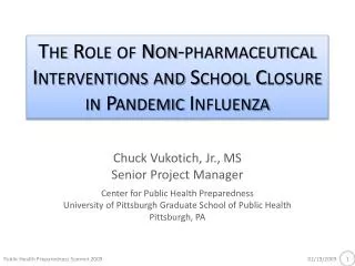 The Role of Non-pharmaceutical Interventions and School Closure in Pandemic Influenza