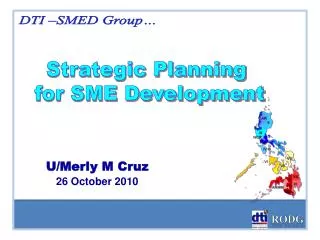 Strategic Planning for SME Development