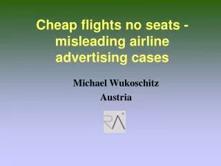 Cheap flights no seats - misleading airline advertising cases