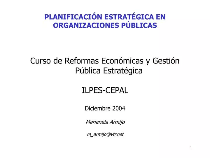 planificaci n estrat gica en organizaciones p blicas