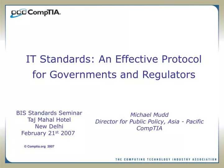 it standards an effective protocol for governments and regulators