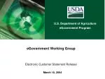 USDA Customer Statement: Streamlined Agricultural Services for Farmers - slide 1
