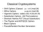 Classical Cryptosystems