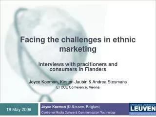 Facing the challenges in ethnic marketing