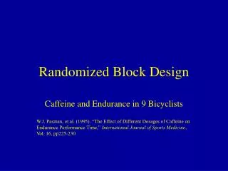 Randomized Block Design