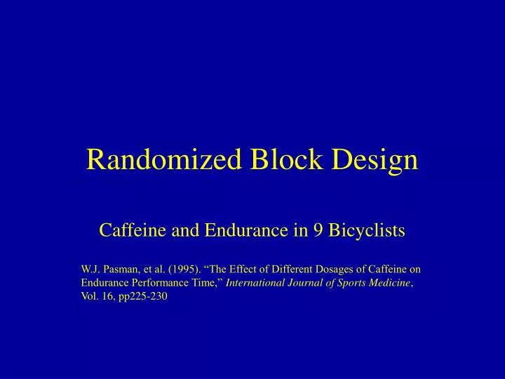 randomized block design