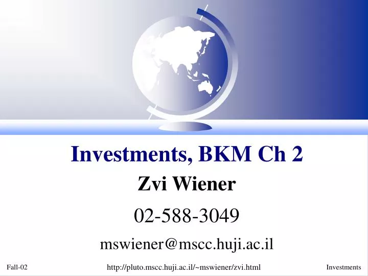 investments bkm ch 2