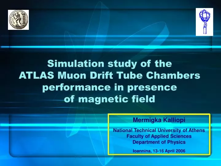 simulation study of the atlas muon drift tube chambers performance in presence of magnetic field