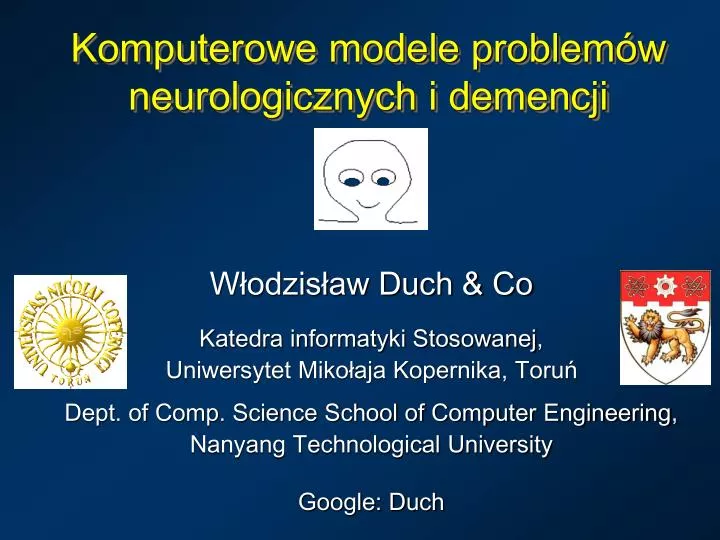 komputerowe modele problem w neurologicznych i demencji