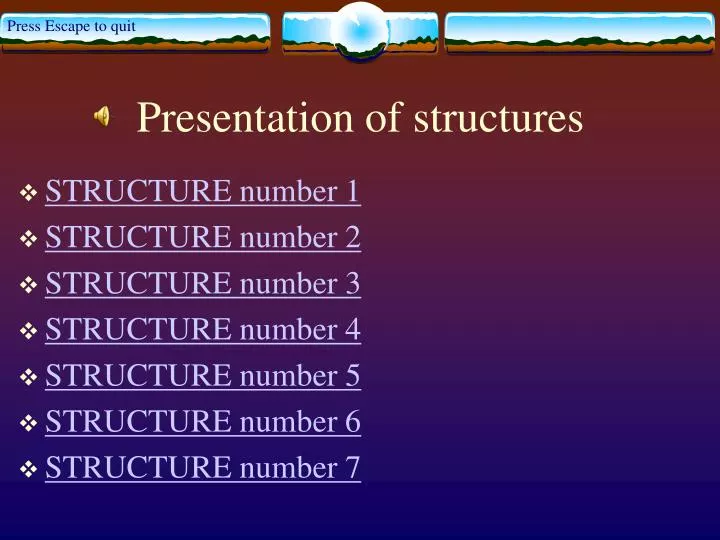 presentation of structures