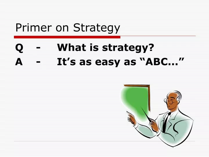 primer on strategy