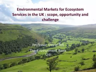Professor David Hill The Environment Bank Ltd