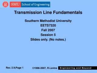 Transmission Line Fundamentals