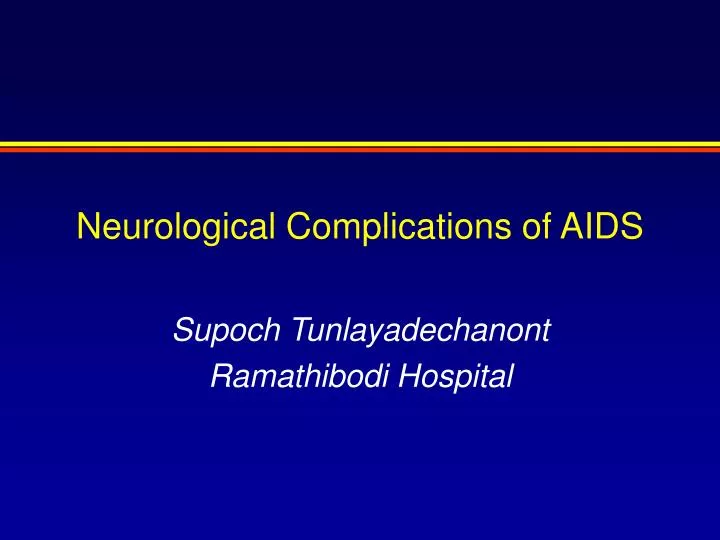 neurological complications of aids