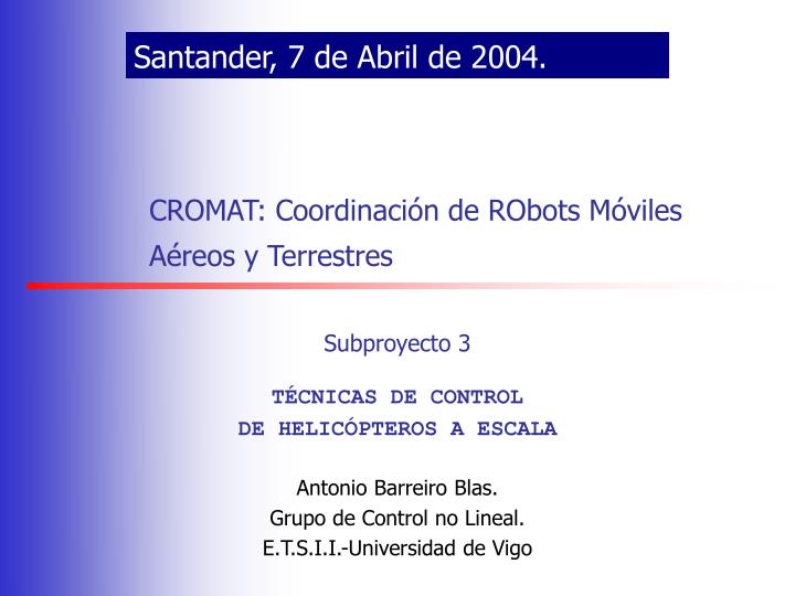 cromat coordinaci n de robots m viles a reos y terrestres