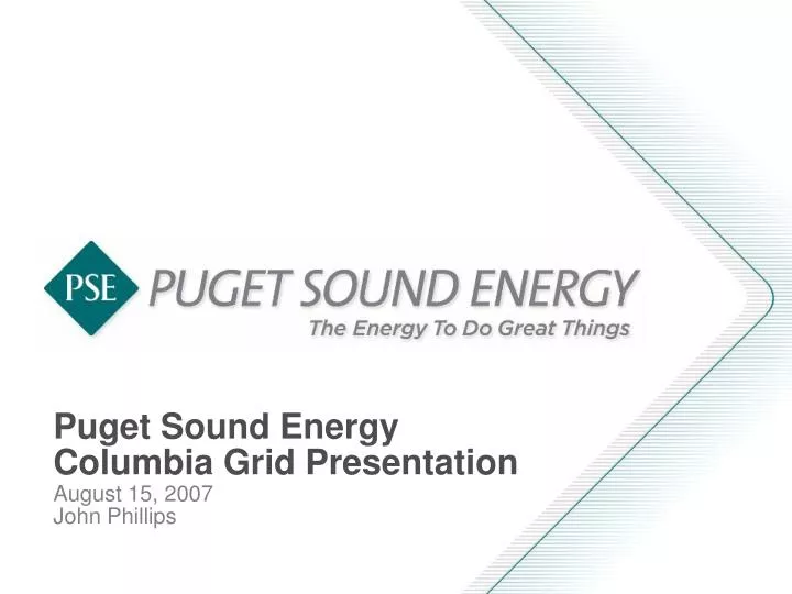 puget sound energy columbia grid presentation