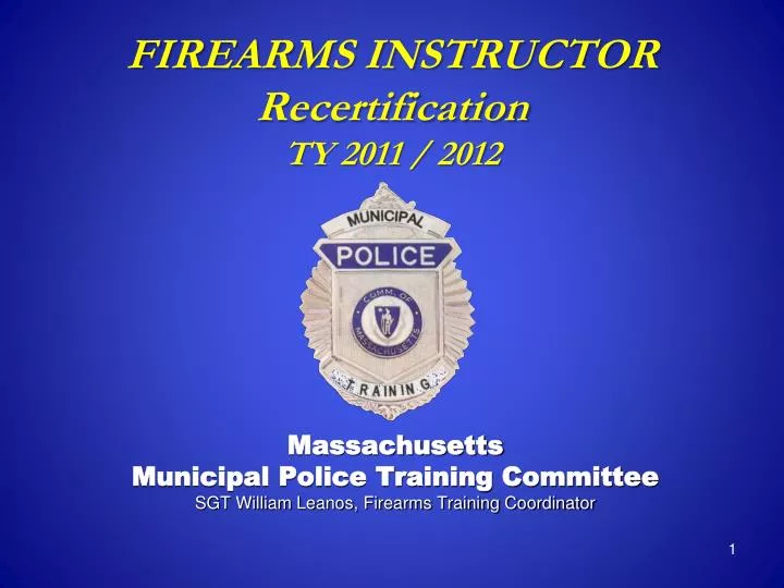 firearms instructor recertification ty 2011 2012