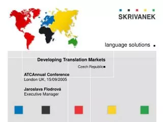 Developing Translation Markets Czech Republic ?