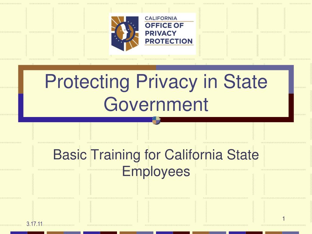 Think Privacy Government PPT - Protecting Privacy in State Government PowerPoint Presentation ...