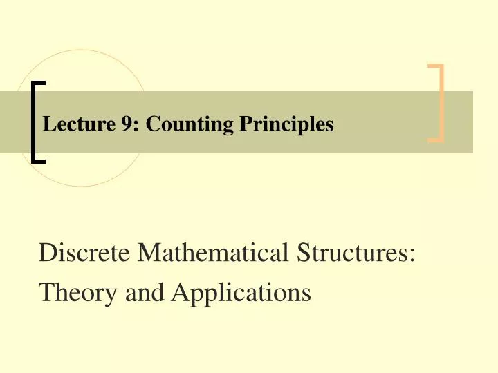 lecture 9 counting principles
