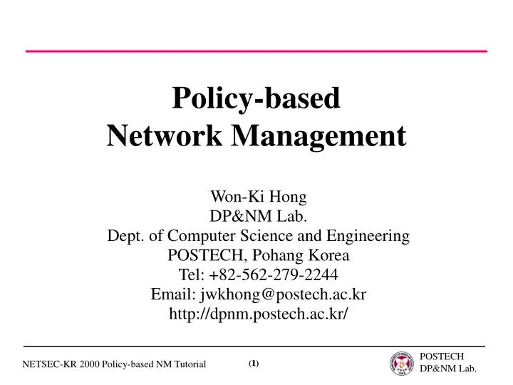 policy based network management