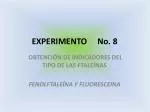 EXPERIMENTO No. 8 - slide 1