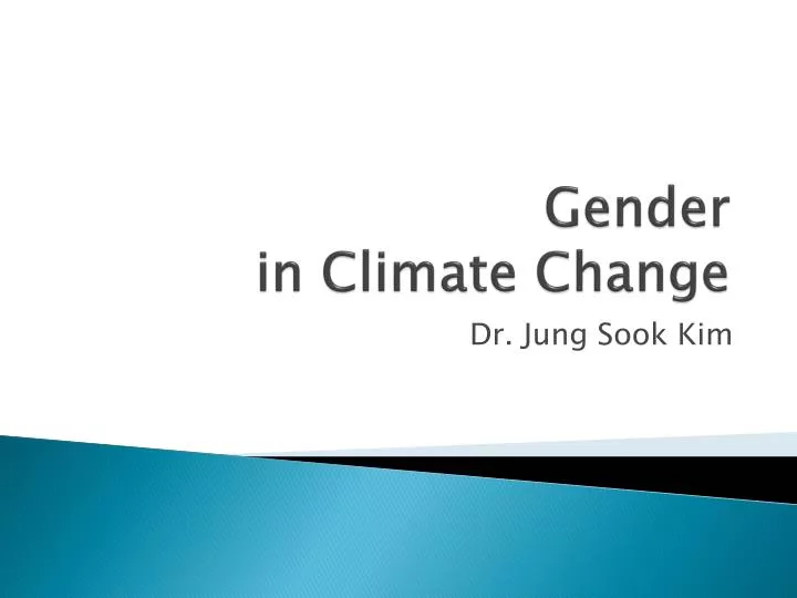 gender in climate change