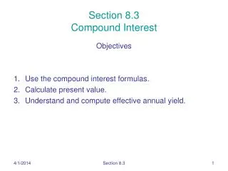Section 8.3 Compound Interest