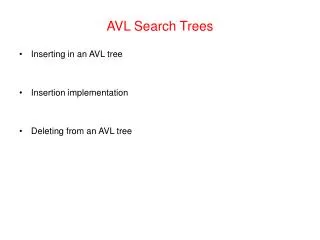AVL Search Trees