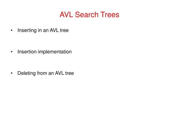 avl search trees