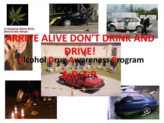 ARRIVE ALIVE DON’T DRINK AND DRIVE!