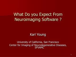 What Do you Expect From Neuroimaging Software ?